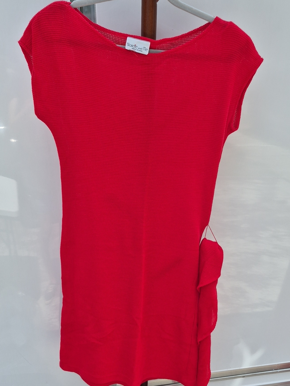 Vintage Blondie And Me Scarlet Knit Tunic with Side Draped Detail
